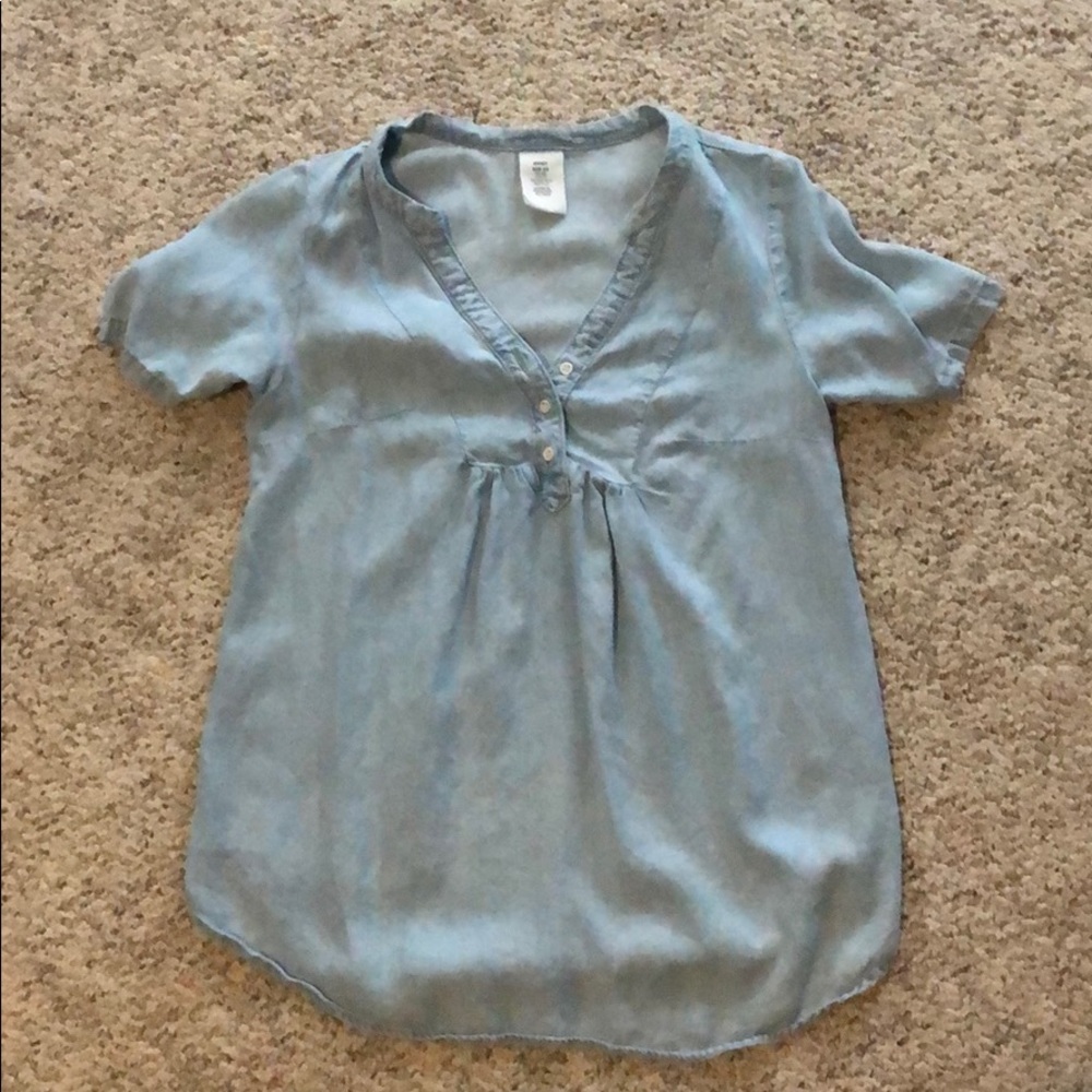 Denim maternity top
